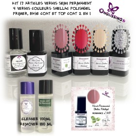 KIT NAIL Vernis polishgel shellac Vegan cruelty free