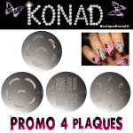 Stamping KONAD promo 4 plaques M19 M45 M57 M75