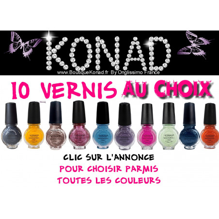 Stamping Lot de 10 vernis Konad au choix