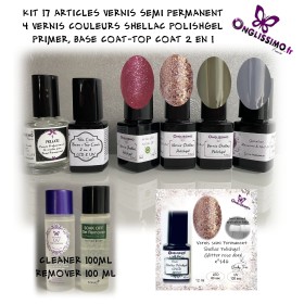 KIT2 complet Vernis Semi Permanent Shellac 17 art.