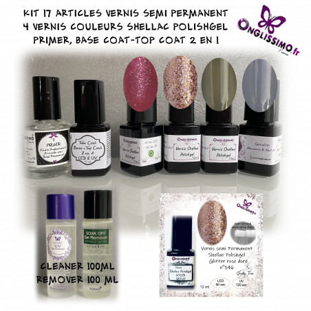 KIT2 complet Vernis Semi Permanent Shellac 17 art.