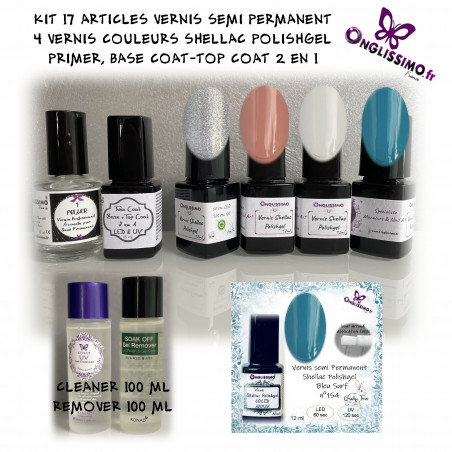 KIT3 complet Vernis Semi Permanent Shellac 17 art.