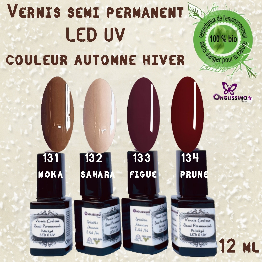 Vernis x4 shellac polishgel Onglissimo Couleur d'Automne