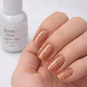 Rubber Base Bronze Shine - Base Renforçante  semi-permanent (15ml)